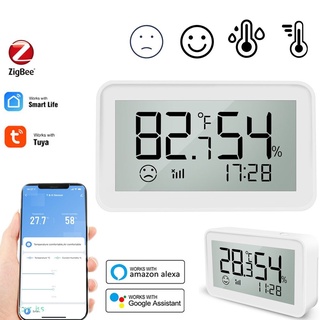 * TUYA Zigbee Temperature and Humidity Sensor Battery Power With LCD Screen Display working with Alexa Google Assistant Powered Smart Life/TUYA smart joymiss