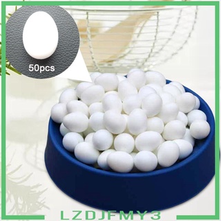 50Pcs Plástico Huevos De Paloma Artificial Falsos Suministros De Incubación Blanco