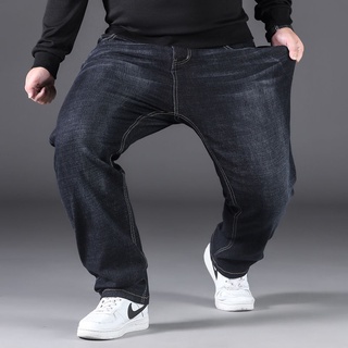 Pantalones vaqueros de gran tamaño de los hombres de la primavera suelta de la pierna recta más el aumento de grasa de la grasa estiramiento casual de los hombres de largo de la pan: fasdf554.my8.14 (1)