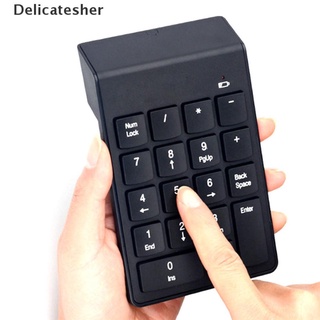 [delicatesher] teclado numérico inalámbrico 2.4g mini usb 18 teclas teclado numérico teclado para pc portátil caliente