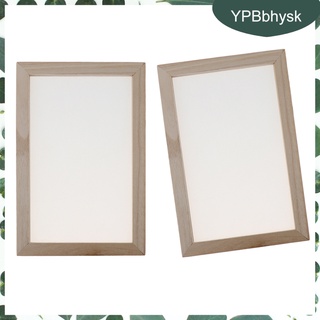 2x pantalla de marco de papel de madera antigua para manualidades de papel hecho a mano 20x30cm