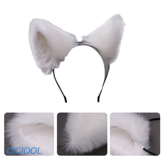 Ciciool Women Anime Furry Animal Kitty Cat Ears Headband Kawaii Lolita Cosplay Hair Hoop