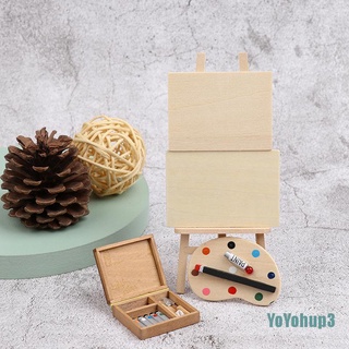 [rYOYO] 1:12 casa de muñecas miniatura artista caballete paleta de pigmentos caja modelo accesorios DRN