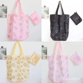 GUAN🔥Venta al contado🔥Bolsa de la compra plegable bolsa de la compra Hello Kitty Melody Pompompurin Little Twin Stars Sanrio (1)