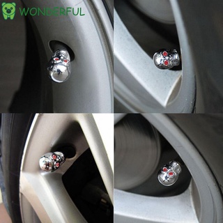 Maravilloso 2 pzs tapas de polvo para neumático de bicicleta/vástago de válvula de coche/collar fresco/roja/ojos rojos/aire