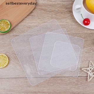 [sellbesteveryday] 4 tapas elásticas de silicona reutilizables para alimentos, cubierta de alimentos, sellado al vacío, cubierta de alimentos caliente (1)