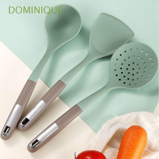 DOMINIQUE Cookware Kitchen Utensils Kitchenware Spatula Cooking Tools Scoop Tableware Shovel Gadgets Silicone Heat Resistant Soup Spoon
