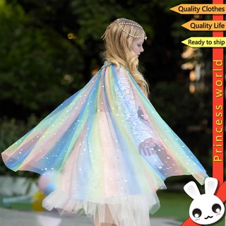 2020 Frozen 2 Elsa princesa capa niños niña Cosplay disfraz fiesta exterior capa (1)