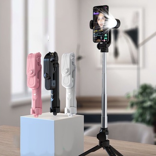 Recargable de 360 grados de rotación ajustable Selfie palo con trípode de luz Led (8)