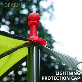 DEARHSS 6 Colors Camping Tent Poles Protection Cover Support Bar Lightning Proof Cap Accessories Anti-Thunder High Quality Outdoor Tool Awning Rod Hat/Multicolor