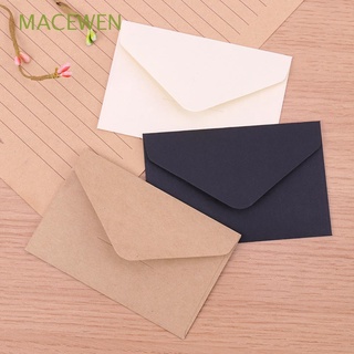 macewen invitación regalo sobre vintage invitación sobres de papel de papel europeo mini estacionario papel kraft negro tarjeta de mensaje para carta/multicolor