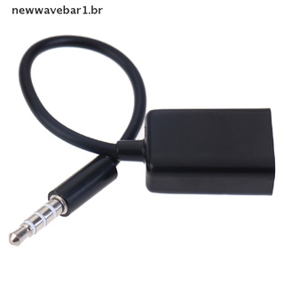 { FCC } Conector De Enchufe De Audio Auxiliar Macho De 3.5 Mm A USB 2.0 Hembra Cable Coche MP3 newwavebar1 . br
