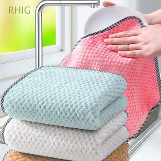 rhig toallitas engrosadas trapos para el hogar, almohadilla de cocina diaria, toalla absorbente de lana de coral, hogar y salón, baño, paño de limpieza, multicolor