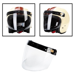 protector de viento de cara abierta 3 broches casco visera escudo de viento lente universal transparente (1)