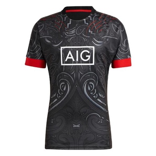 ventas calientes de la mejor calidad 2022 maori all blacks home rugby jersey nueva zelanda super rugby camisa camisetas gran tamaño 4xl 5xl