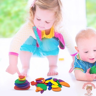 niños de madera colorido bloque de construcción piedra juguete educativo apilamiento juego
