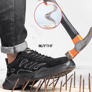 Macho Zapatos De Seguridad Trabajo Anti-Golpes Y Punción De Acero Dedo Del Pie Botas De Los Hombres Indestructible Ligeros