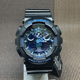 casio g-shock ga-100cb-1a - reloj analógico digital para hombre, color azul