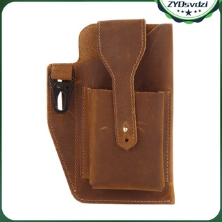Leather Phone Holster Belt Loop Bag Outdoor Sport Pocket Waist Bag Purse