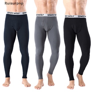 [ruisurpnp] ropa interior térmica para hombre inferior larga johns a prueba de tiempo pantalones leggings algodón venta caliente