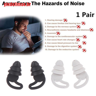 [yindelimao] 1 par de tapones para los oídos reutilizables Anti-ruido auriculares protectores de oído (1)
