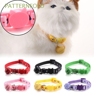 patternfold hebilla collar perro gato accesorios gatito collar collares gato suministros mascotas cachorro campana ajustable colgante amor corazón/multicolor