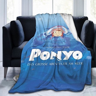 Hgwhgs sofá cama Anime Ponyo Manga Fleece manta, Super suave manta de felpa cama, microfibra vacaciones invierno cabina mantas cálidas 50x40 IN/60x50 IN/80x60 IN