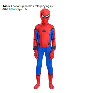 ahstory_ disfraz de cosplay de fiesta fácil de llevar para niños, diseño de spider man, resistente al desgaste para el juego (4)