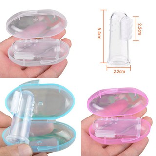 cepillo de dientes de silicona suave para bebés/cepillo de masajeador de goma con caja (7)