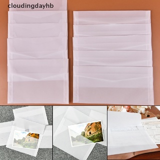 cloudingdayhb 5 unids/pack translúcido sobre tarjeta de mensaje carta estacionaria papel de almacenamiento regalo productos populares (1)