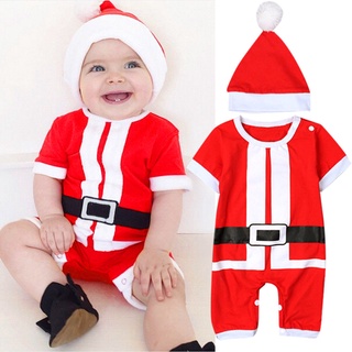 bebé recién nacido niña niño navidad disfraz de santa claus sombrero mameluco ropa trajes