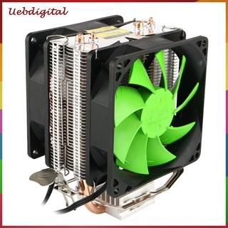 Ud.dual tubos de cobre Dual ventiladores hidráulicos CPU enfriador Heatpipe ventiladores disipador de calor radiador para Intel AMD (1)