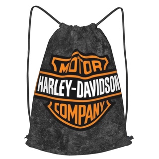Harley Davidsons mochila con cordón resistente al agua bolsa de cuerda de moda deportes Sackpack saco de gimnasio con para hombres mujeres