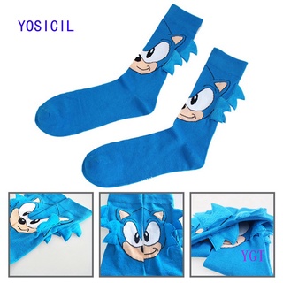 Yosicil Lindo Moda Hombres Mujeres Unisex Casual Sonic the Hedgehog Algodón Tobillo Calcetines Harajuku