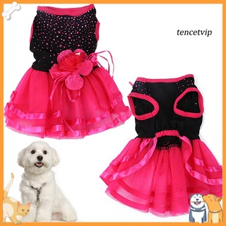 [vip] mascota perro rosa flor gasa tutú vestido falda cachorro gato princesa ropa ropa