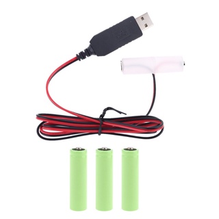INM LR6 AA Battery Eliminator USB Power Supply Cable Replace 1-4pcs 1.5V AA Battery for Radio Electric Toy Clock LED Strip Light Calculator (8)