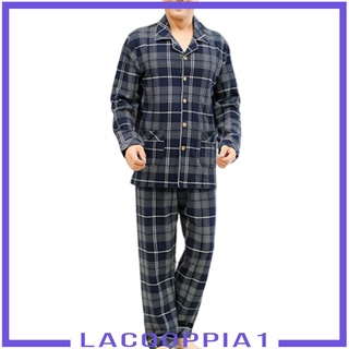 [LACOOPPIA1] Pijamas de hombre/pijamas de talla caliente XL tradicional con botones para otoño/hombres