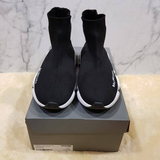 100% original original balenciaga zapatos de alta velocidad suela transparente negro blanco negro zapatillas de deporte original importación de deporte