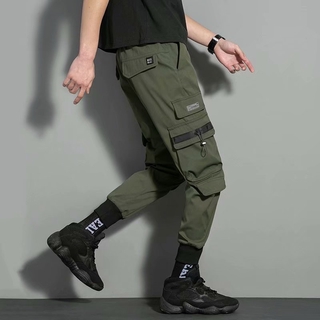 Pantalones Cargo Unisex talla grande para hombre con múltiples bolsillos pantalones deportivos Fitness ropa para hombre (4)