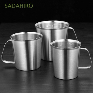 SADAHIRO Practical Milk Tea Cup Anti-fall Kitchen Accessories Measuring Cup Measurement Utensils Stainless Steel Thickened Kitchen Gadgets Large Capacity Kitchen Tools