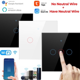 1/2/3 gang TUYA WiFi Smart Touch Switch botón de pared para Alexa y Google Home Assistant BlueT
