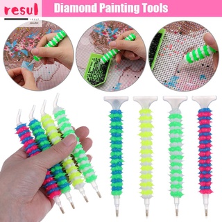 RESULTID DIY Point Drill Pen Embroidery 5D Diamond Painting Tool Diamond Painting Pen Sewing Accessories Caterpillar Crafts Comfortable Prickly Cross Stitch/Multicolor
