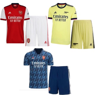 Arsenal Home Away 3er Jersey Kit De Hombres 2021-22 Adulto Fútbol Con Pantalón Traje Completo