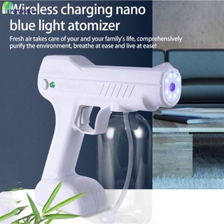 Desinfectante pistola de niebla, portátil recargable Nano atomizador eléctrico pulverizador boquilla ajustable niebla para el hogar, oficina, escuela o jardín