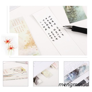 meng 30Pcs Delicate Paper Bookmark Set Book Page Divider School Stationery Supplies