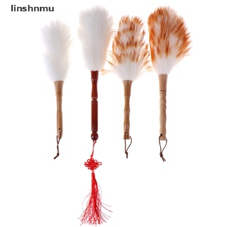 [linshnmu] cepillo de plumas de lana antiestática, herramienta de limpieza de polvo, mango de madera [caliente]