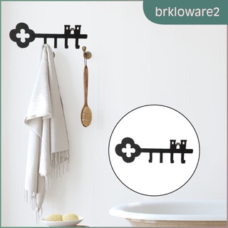 [brkloware2] Soporte de llaves de pared Para pared montado en forma de hierro/4 Ganchos Para organizar el Carro o el hogar o llaves de Bicicleta/llave/puerta colgante de pared