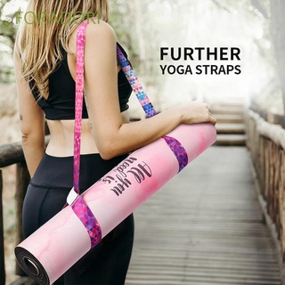FORADORI Cotton Yoga Mat Strap Carry Shoulder Strap Yoga Belt Elastic Exercise Stretch Sling Adjustable Sports Fitness Strap/Multicolor