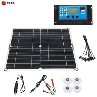 kit de panel solar 200w 12v+cargador de batería con control 100a caravan (1)