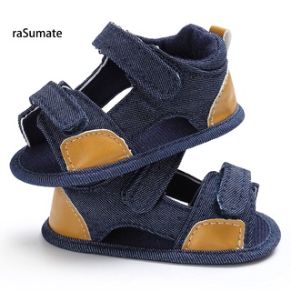 [Nuevo] niño bebé niño Denim suela suave Prewalker antideslizante zapatos sandalias de verano (6)